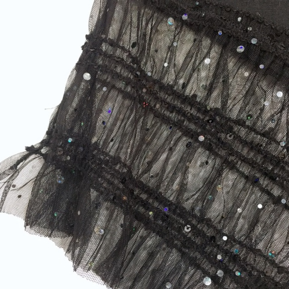 H&M Sexy Black Asymmetrical Sequin Halter Dress XS - Picture 6 of 8